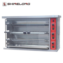 Quality Stainless Steel Gas Rotisserie With CE Capacity 3-Layer Gas Rotisserie For Chickens